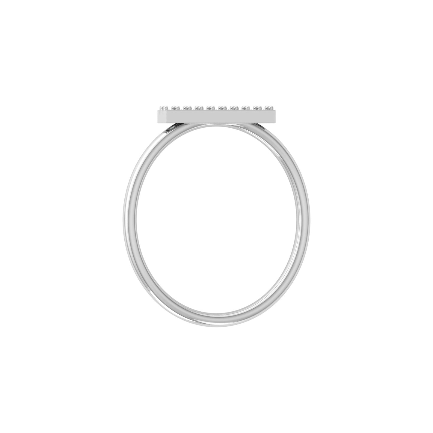 Minimalist Round Diamond Stackable Band Ring Elegant Gift for Women's In 18K Solid Gold