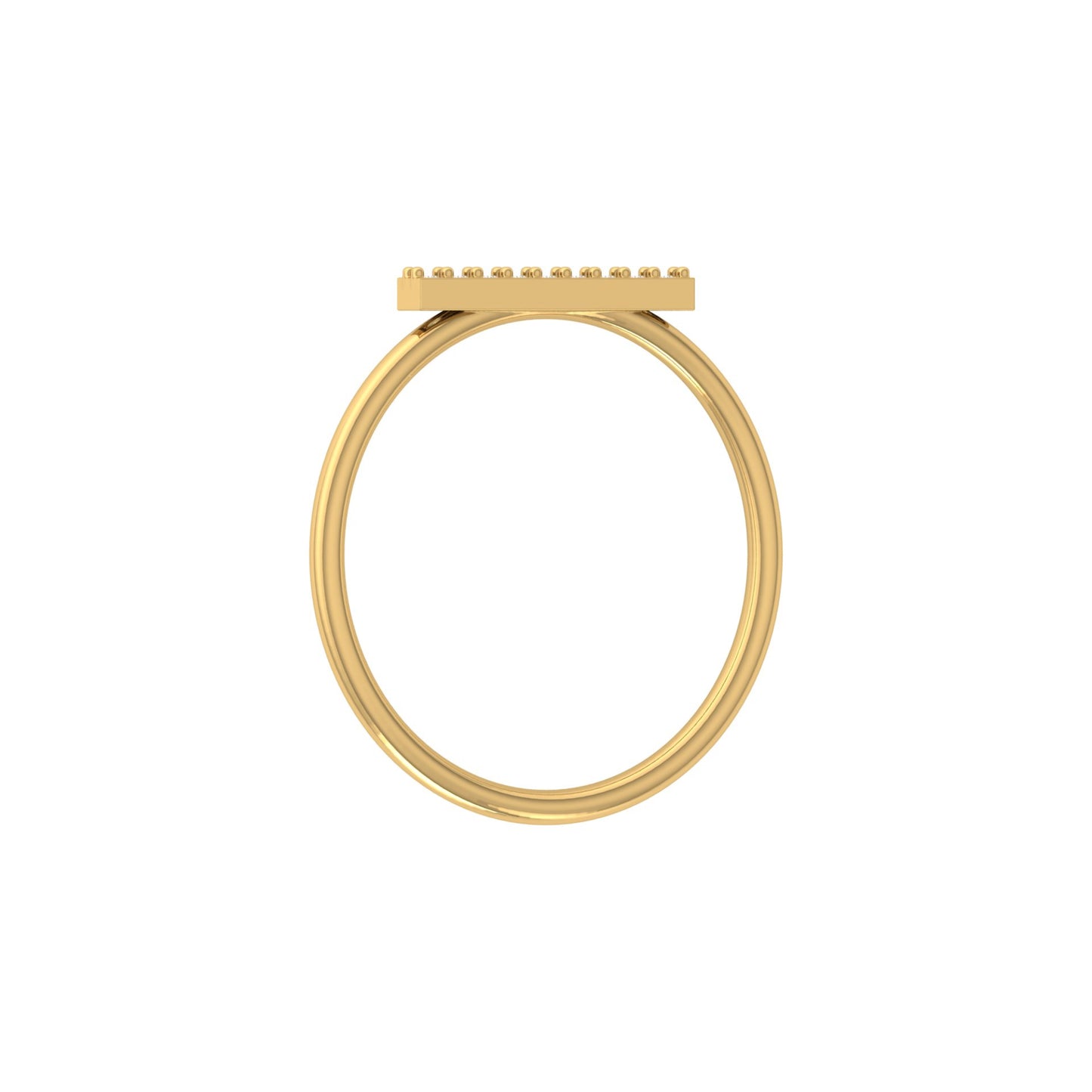 Minimalist Round Diamond Stackable Band Ring Elegant Gift for Women's In 18K Solid Gold