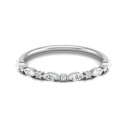 Stackable Marquise and Round Cut Diamond Ring Band Elegant Design For Women's