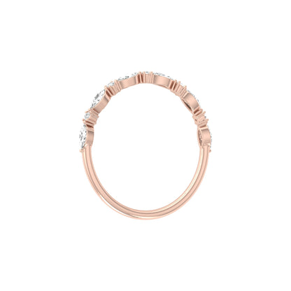 Stackable Marquise and Round Cut Diamond Ring Band Elegant Design For Women's