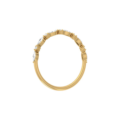 Stackable Marquise and Round Cut Diamond Ring Band Elegant Design For Women's