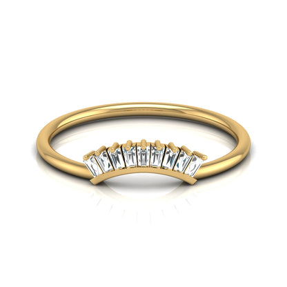 Stackable Princess Cut Diamond Ring Elegant Minimalist Band for Women In Lab Or Natural Diamonds