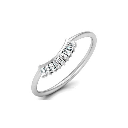 Stackable Princess Cut Diamond Ring Elegant Minimalist Band for Women In Lab Or Natural Diamonds