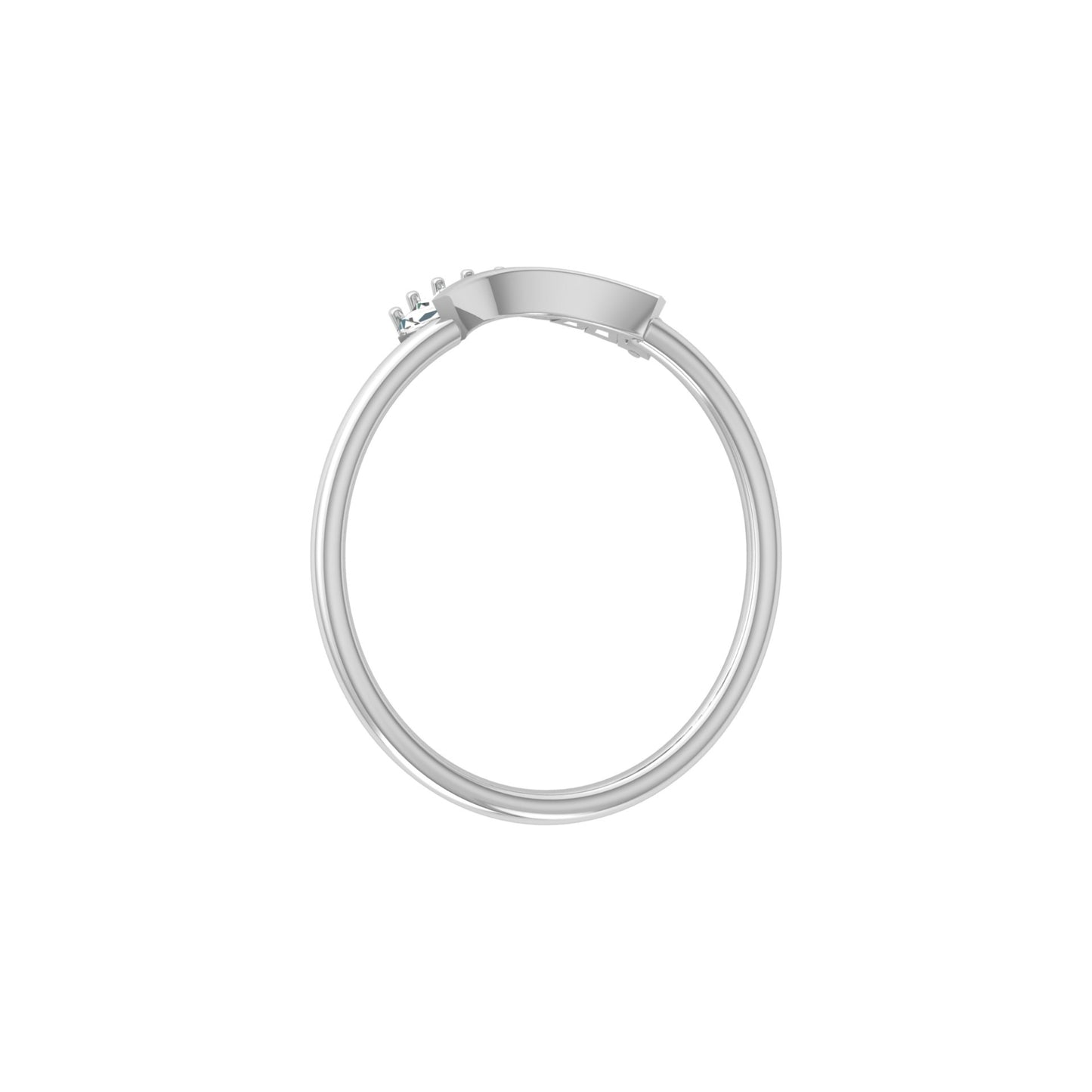 Stackable Princess Cut Diamond Ring Elegant Minimalist Band for Women In Lab Or Natural Diamonds