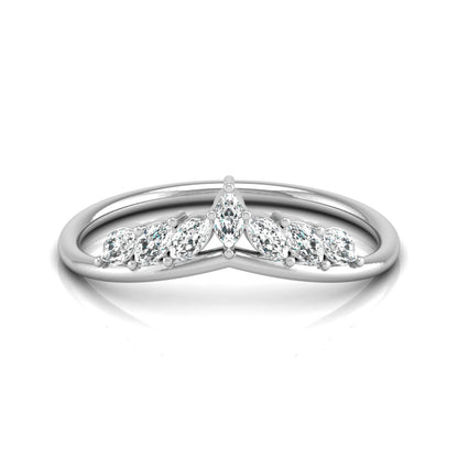 Marquise Cut Ring Band In Labgrown Or Natural Diamond In 14K Solid Gold Classic Elegance On A Budget