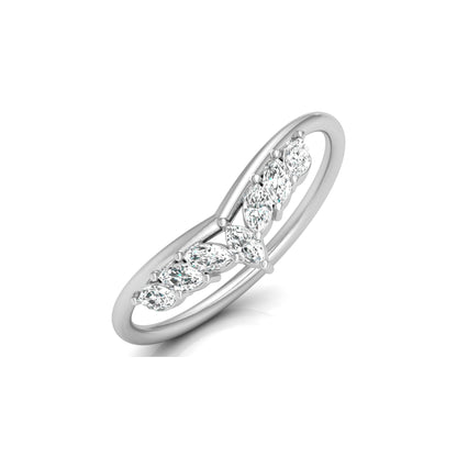 Marquise Cut Ring Band In Labgrown Or Natural Diamond In 14K Solid Gold Classic Elegance On A Budget