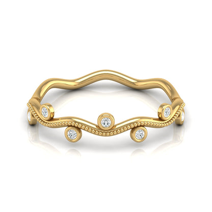 Twisted Round Diamond Wedding Ring for Women's Elegant Natural & Lab-Grown Option