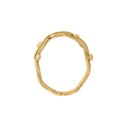 Twisted Round Diamond Wedding Ring for Women's Elegant Natural & Lab-Grown Option