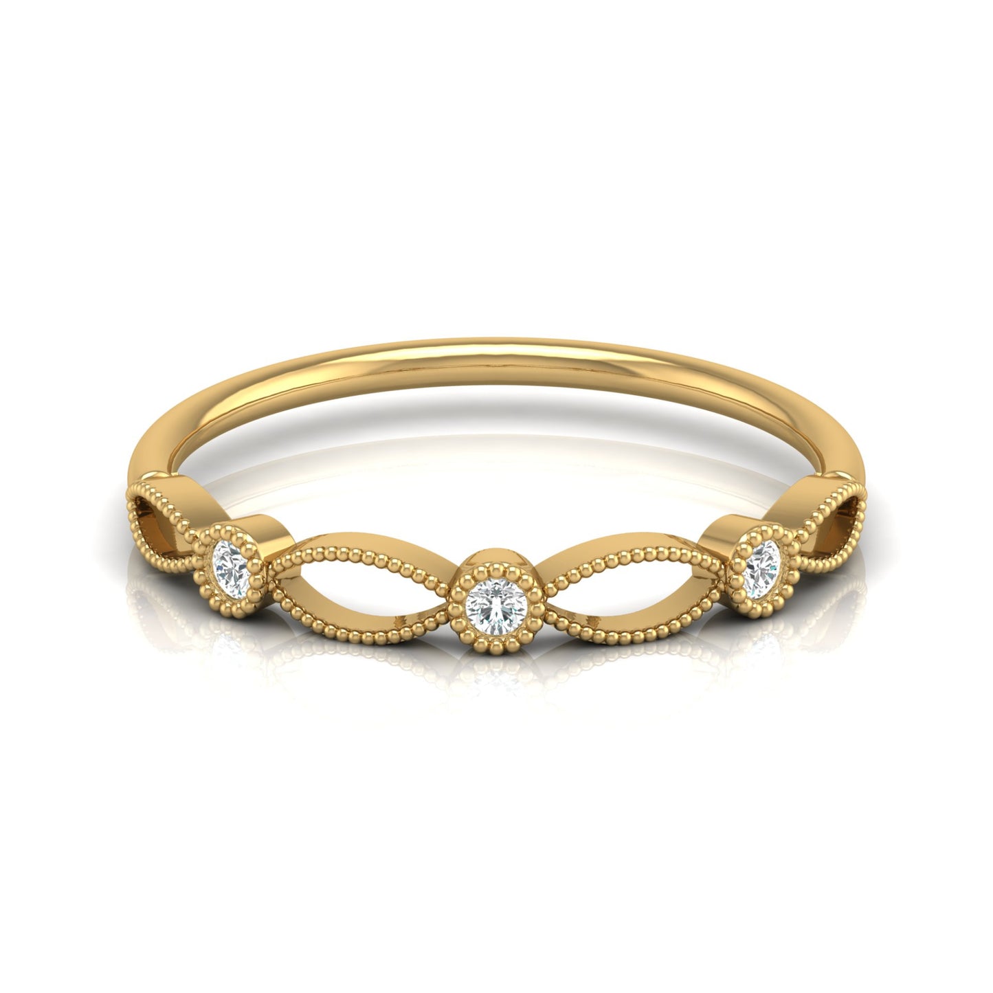 Lab-Grown and Natural Diamond Wedding Band for Brides New Dainty Diamond Ring Band for Her