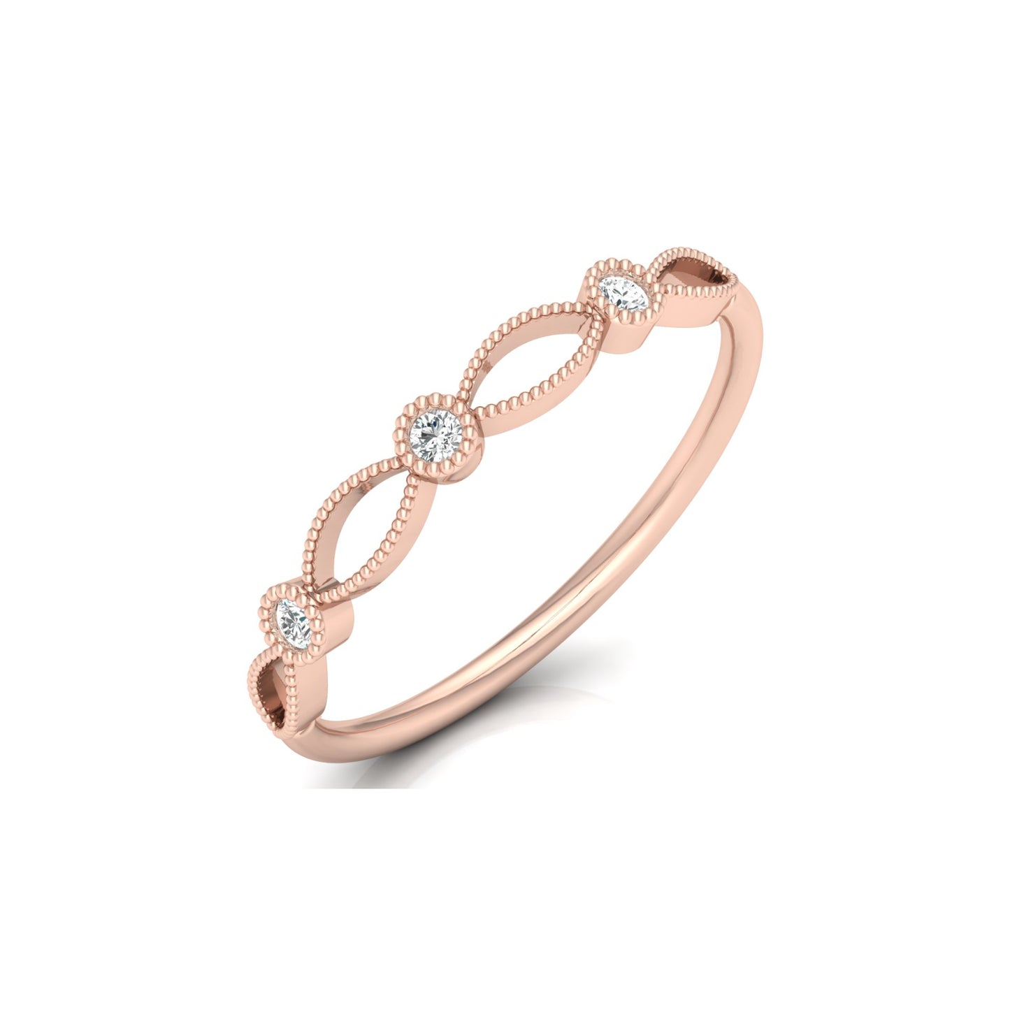 Lab-Grown and Natural Diamond Wedding Band for Brides New Dainty Diamond Ring Band for Her