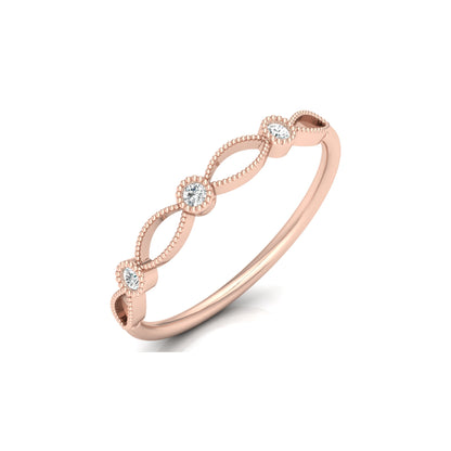 Lab-Grown and Natural Diamond Wedding Band for Brides New Dainty Diamond Ring Band for Her