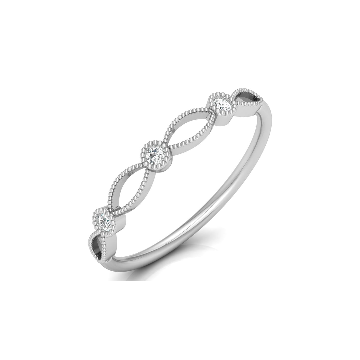 Lab-Grown and Natural Diamond Wedding Band for Brides New Dainty Diamond Ring Band for Her