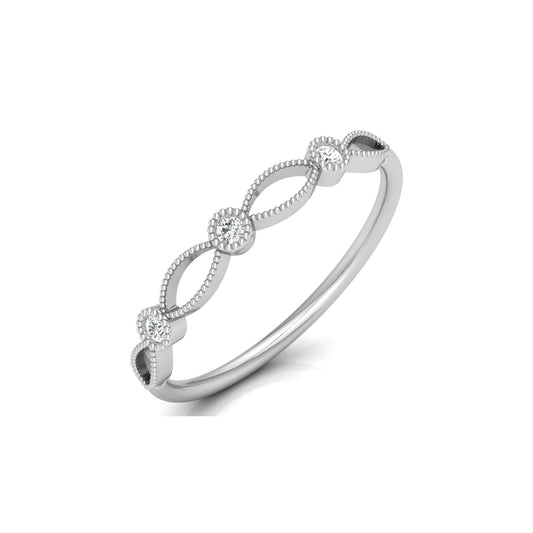 Lab-Grown and Natural Diamond Wedding Band for Brides New Dainty Diamond Ring Band for Her