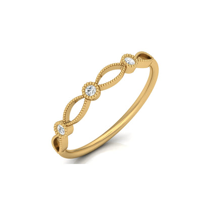 Lab-Grown and Natural Diamond Wedding Band for Brides New Dainty Diamond Ring Band for Her