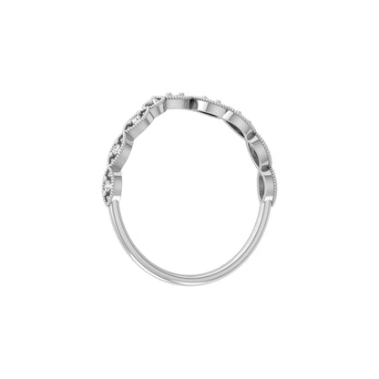 Dainty Vintage V-Shape Princess Crown Diamond Ring Elegant Gift for Her In 14K Solid Gold