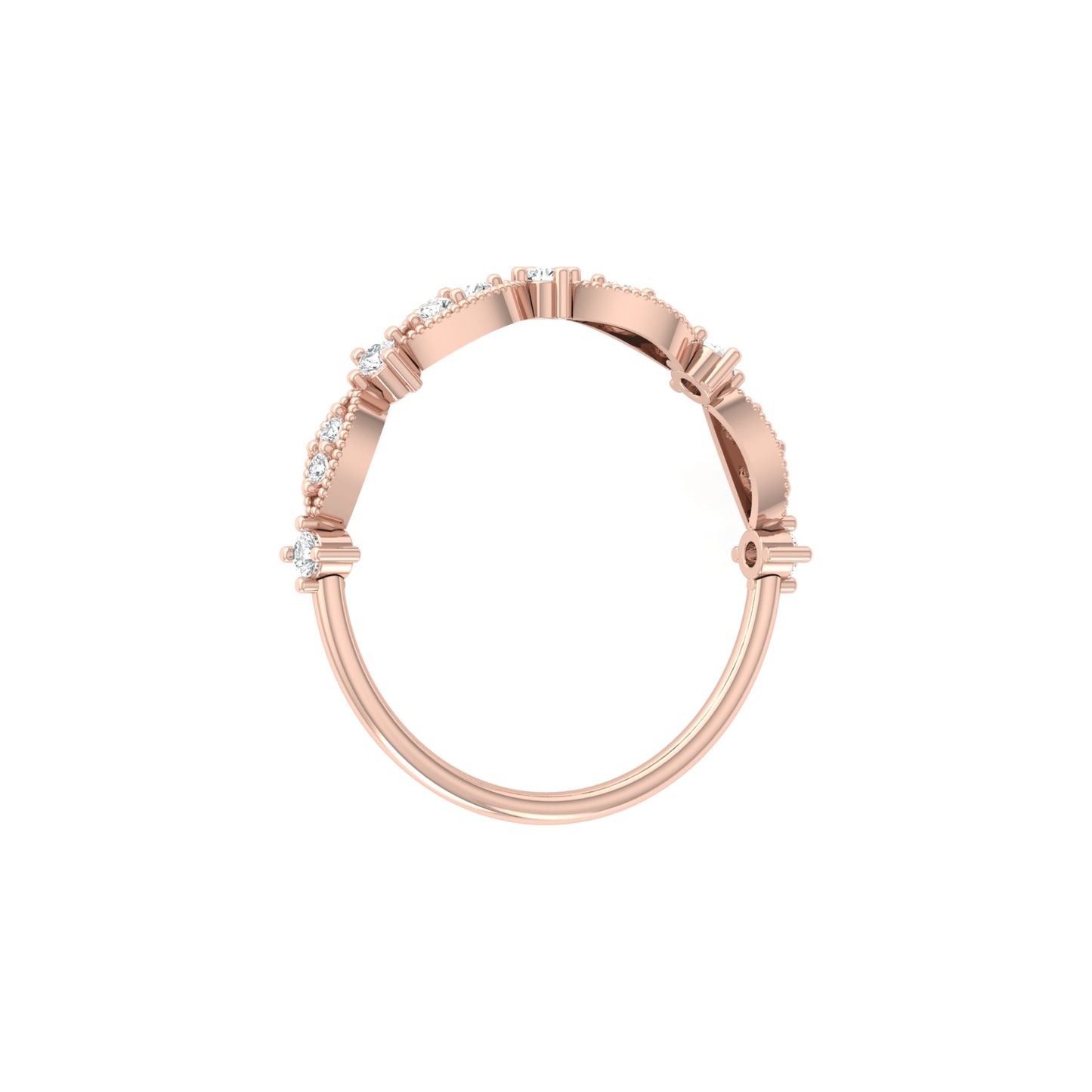 Round Cluster Band Ring for Women's Elegant Vintage-Inspired Band In Natural And Labgrown Diamonds