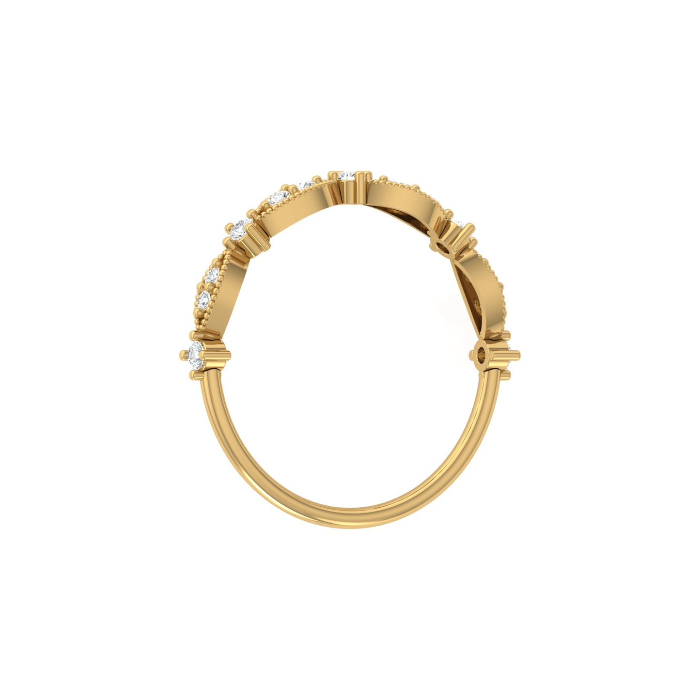 Round Cluster Band Ring for Women's Elegant Vintage-Inspired Band In Natural And Labgrown Diamonds