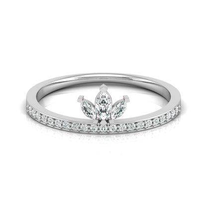 0.17 CT Dainty Crystal Tiara Crown Wedding Ring for Her Elegant Bridal Band In Natural And Labgrown Diamonds