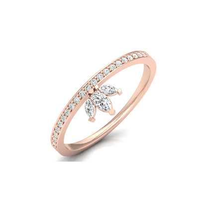 0.17 CT Dainty Crystal Tiara Crown Wedding Ring for Her Elegant Bridal Band In Natural And Labgrown Diamonds