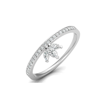 0.17 CT Dainty Crystal Tiara Crown Wedding Ring for Her Elegant Bridal Band In Natural And Labgrown Diamonds