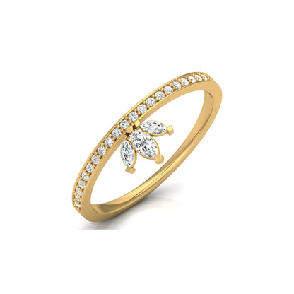 0.17 CT Dainty Crystal Tiara Crown Wedding Ring for Her Elegant Bridal Band In Natural And Labgrown Diamonds