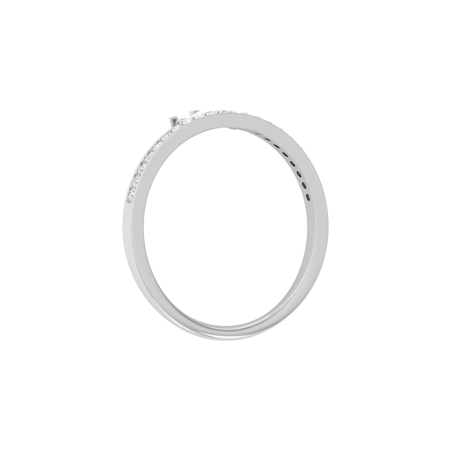 0.17 CT Dainty Crystal Tiara Crown Wedding Ring for Her Elegant Bridal Band In Natural And Labgrown Diamonds