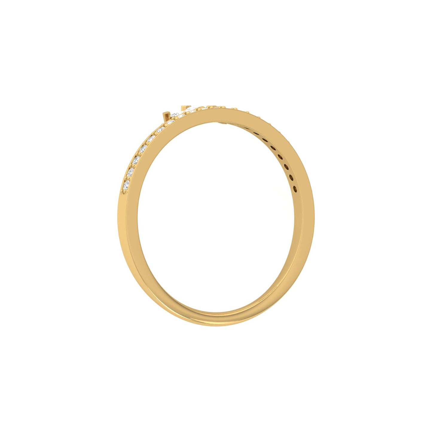 0.17 CT Dainty Crystal Tiara Crown Wedding Ring for Her Elegant Bridal Band In Natural And Labgrown Diamonds