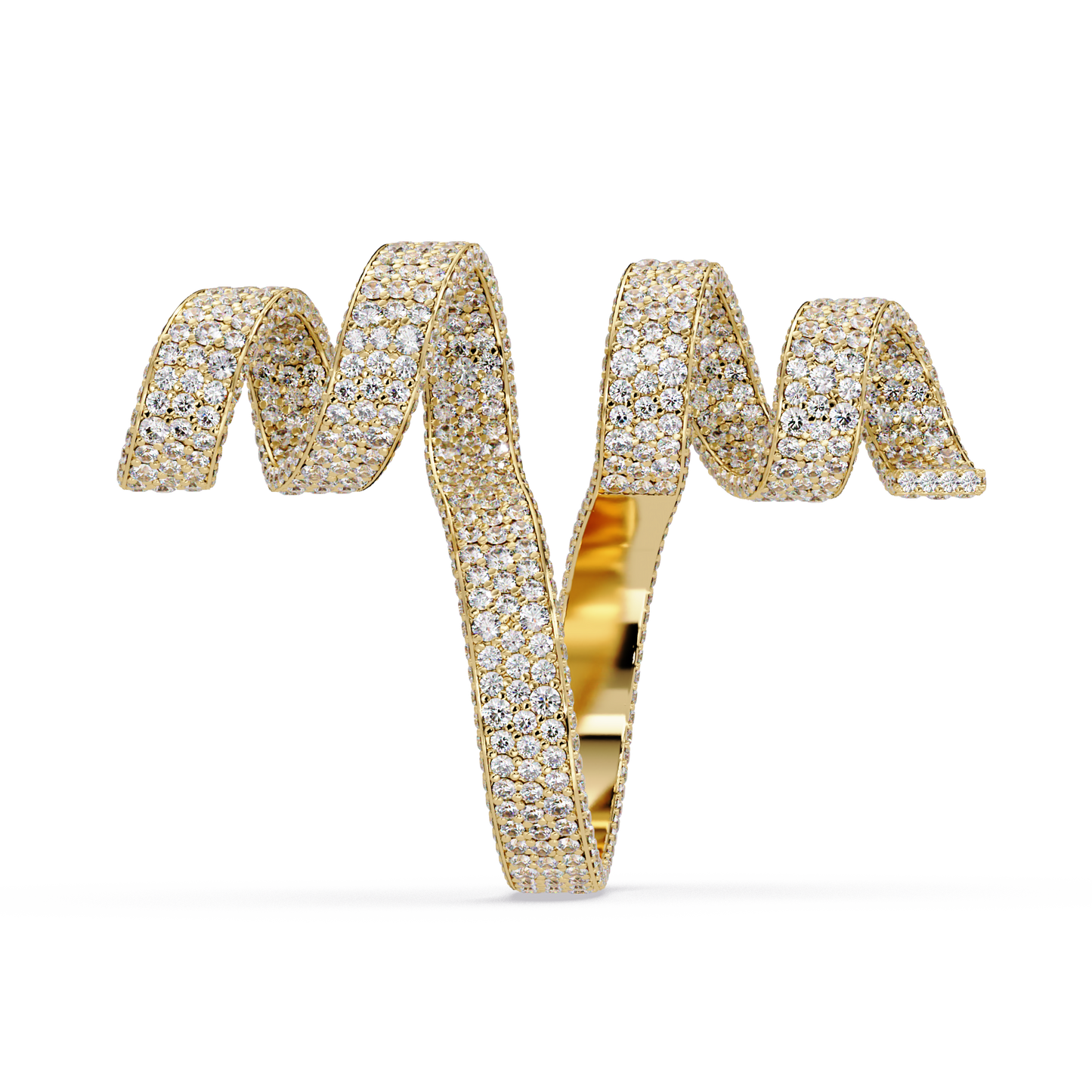 Spiral Wrap Lab Grown Diamond Statement Ring - HIGHCARAT DIAMONDS