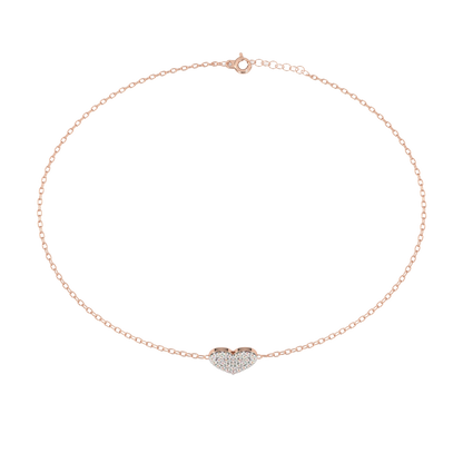 Vintage Round Cut Diamond Heart Shape Prong Set Cluster Handcrafted Dainty Party Wear Charm Bracelet