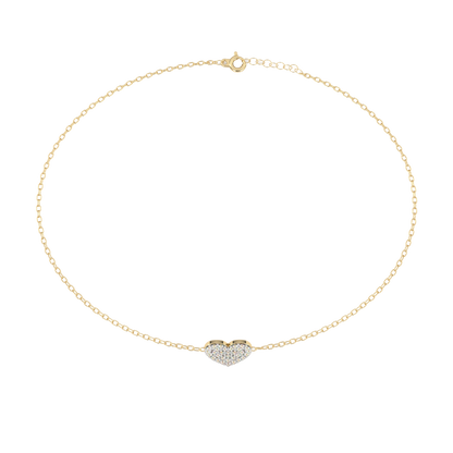 Vintage Round Cut Diamond Heart Shape Prong Set Cluster Handcrafted Dainty Party Wear Charm Bracelet