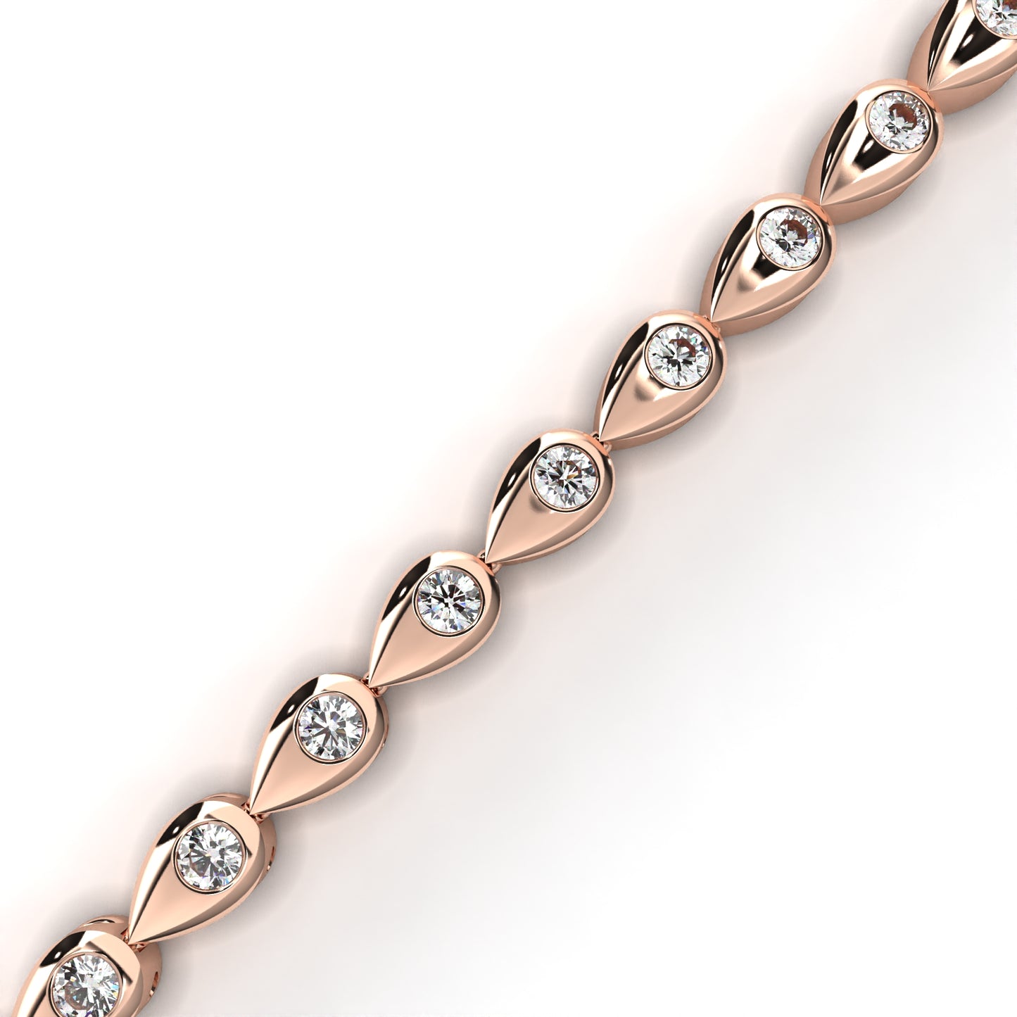 1.02Ct Pear Shape Round Cut Lab Grown & Natural Diamond Cluster Minimalist Statement Tennis Bracelet Gift For Her