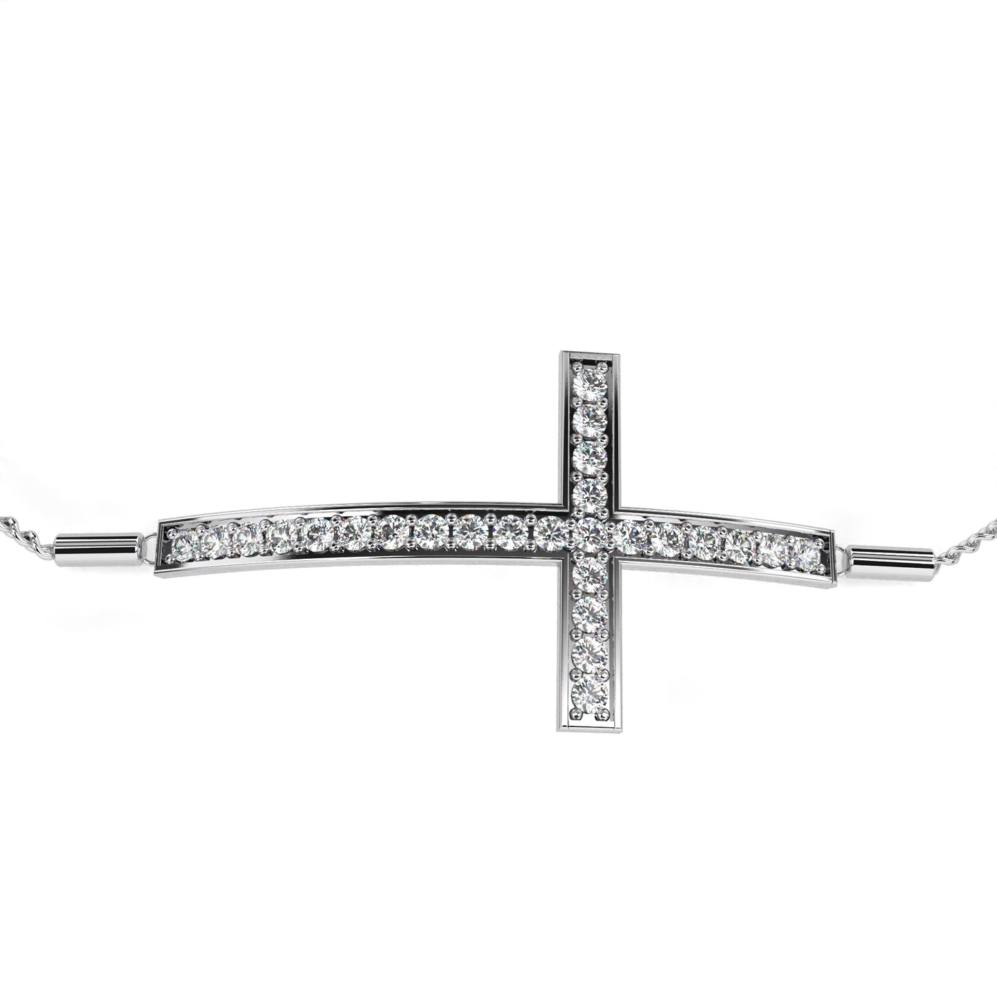 Round Cut Diamond Criss Cross Shape Antique Delicate Prong Set Stunning Handmade Bracelet Annivrasry Gift For Her