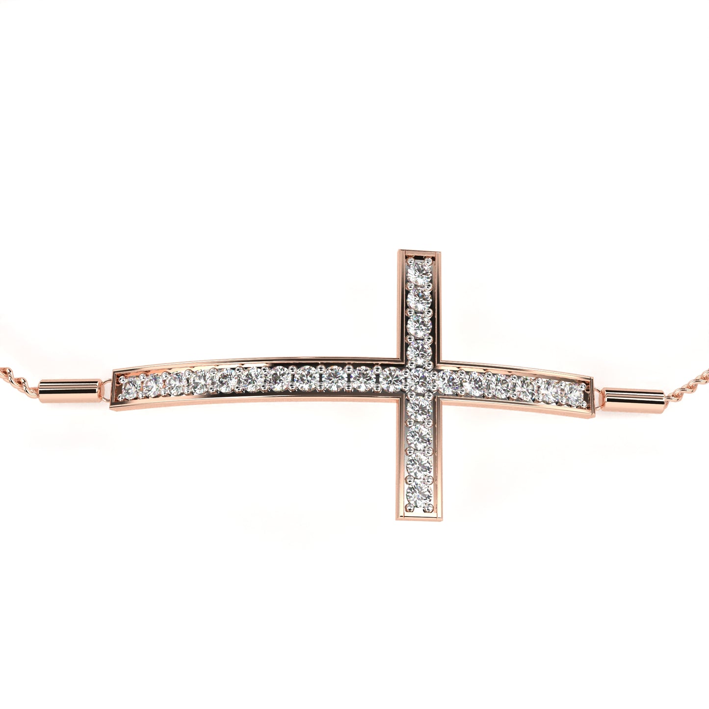 Round Cut Diamond Criss Cross Shape Antique Delicate Prong Set Stunning Handmade Bracelet Annivrasry Gift For Her