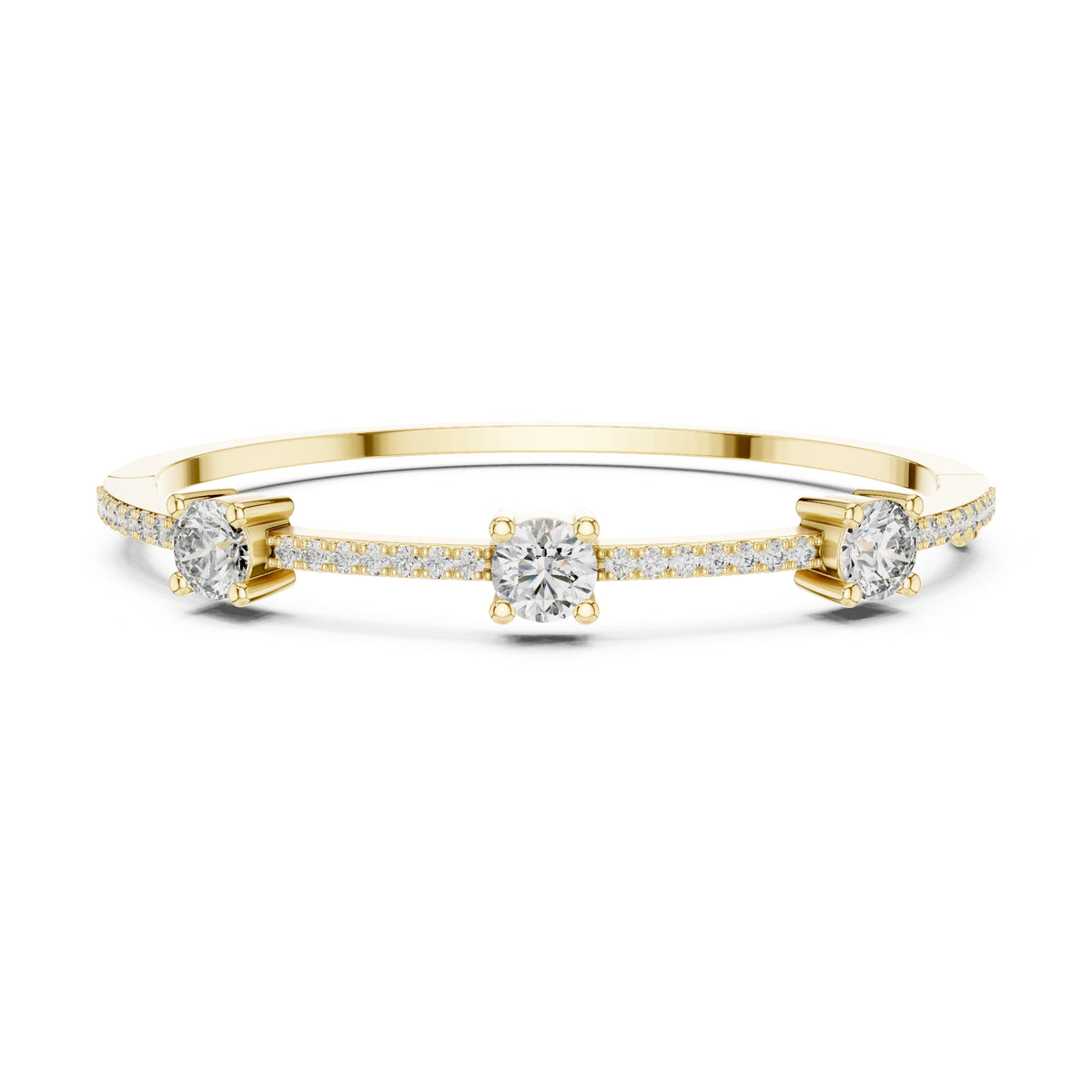 Vintage 3.75 CT Round Cut Colorless Diamond Prong Set Sparkling Perfect Dainty Party Wear Bangle Bracelets - HIGHCARAT DIAMONDS