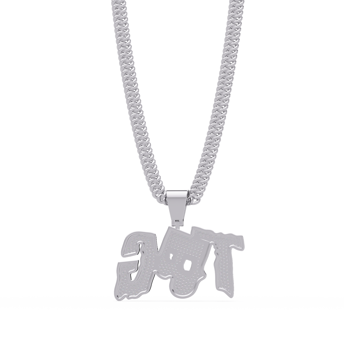 Top TBG Letter Lab Grown Diamond Pendant Necklace - HIGHCARAT DIAMONDS