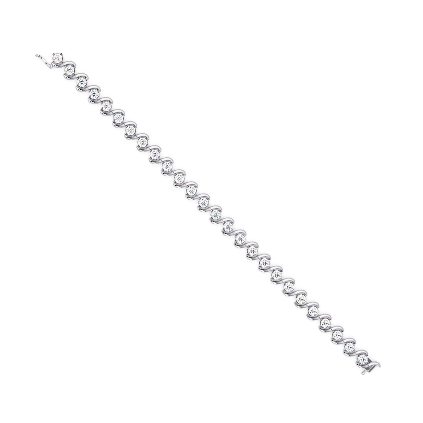Twisted Lab grown Diamond Link Bracelet - HIGHCARAT DIAMONDS