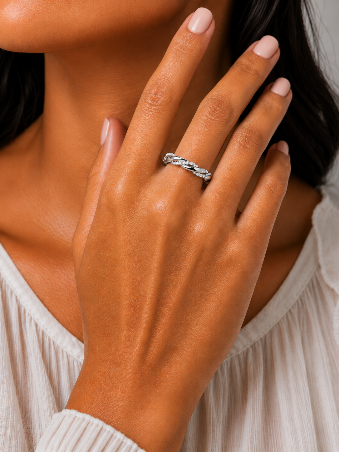 Twisted Rope Lab Grown Diamond Band Ring - HIGHCARAT DIAMONDS