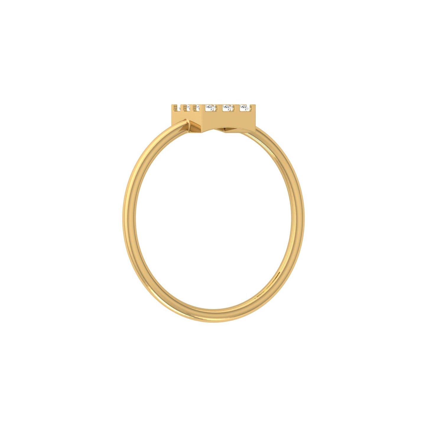 Unisex Diamond Ring for Wedding and Special Occasions 18K Solid Gold