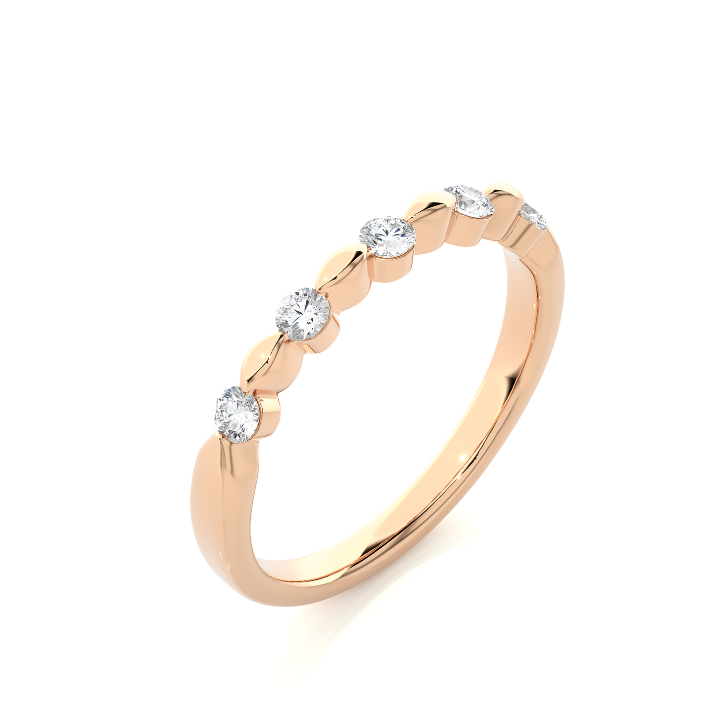 Vintage Inspired 0.26 CT Round Cut Diamond Eternity Band Wedding Ring Set For Women's - HIGHCARAT DIAMONDS