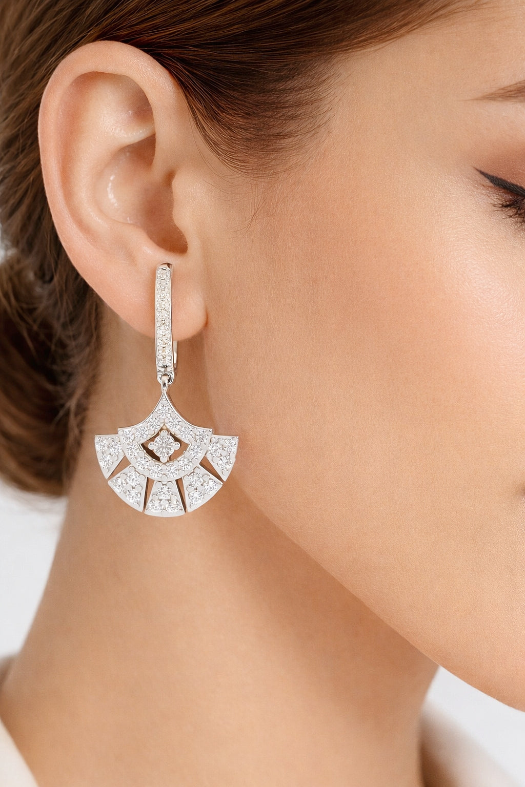 Vintage Round Cut Top Grade Diamond Antique Elegant Classic Handmade Wedding Hoop Earring For Her - HIGHCARAT DIAMONDS #wearthelook