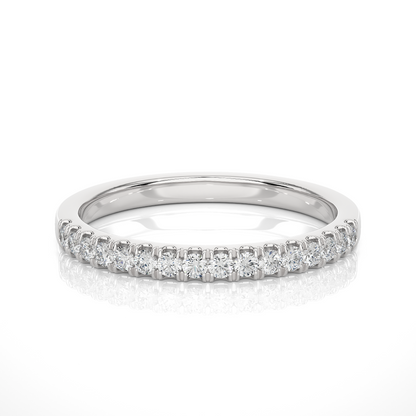 Labgrown Diamond Eternity Band Ring in 14K Solid Gold With Classic U-Prong Setting