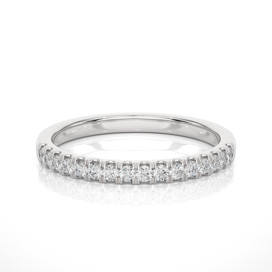 Labgrown Diamond Eternity Band Ring in 14K Solid Gold With Classic U-Prong Setting