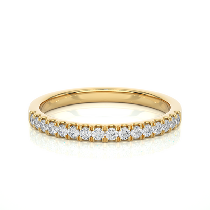 Labgrown Diamond Eternity Band Ring in 14K Solid Gold With Classic U-Prong Setting