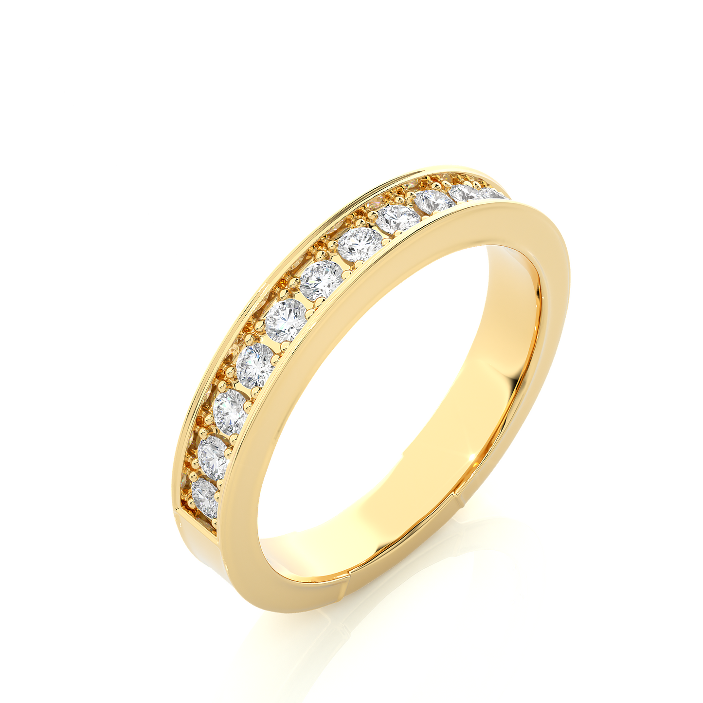 0.49 CT Round Diamond Channel Set Eternity Band Ring Special Anniversary Gift For Women's