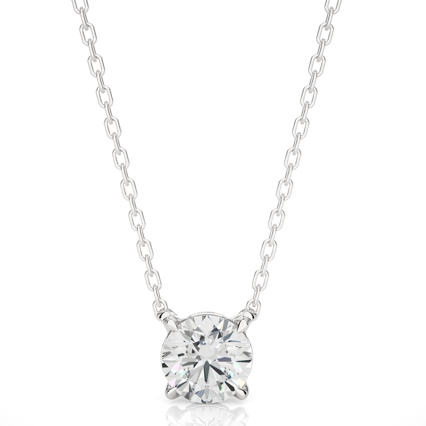 Handcrafted 14K Gold Labgrown Diamond Solitaire Pendant Necklace perfect gift for wife