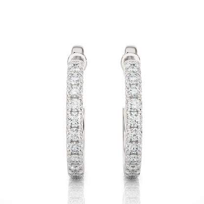 0.70 CT Round Cut Dainty Diamond Huggie Earrings Perfect Gift For Her