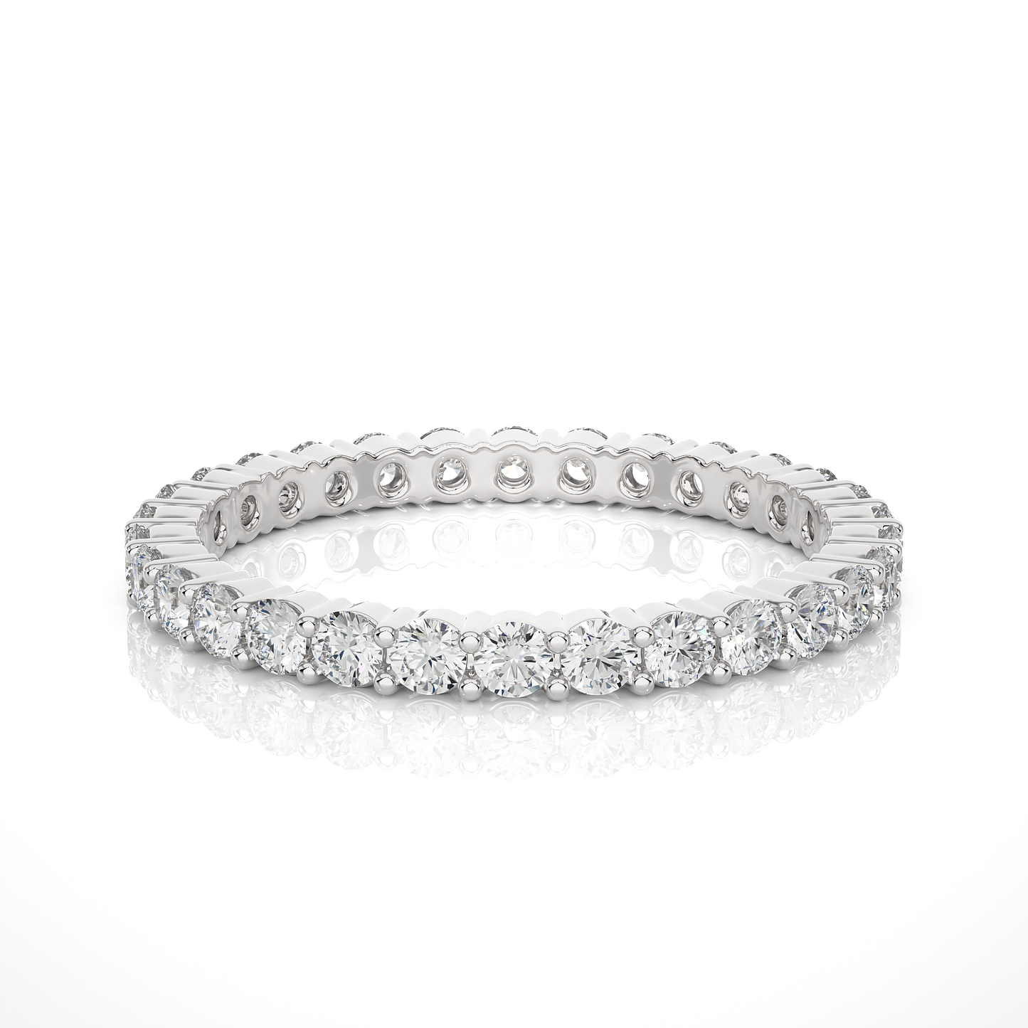 0.90 CT Lab or Natural Diamond Full Eternity Round Diamond Wedding Band Luxury Gift