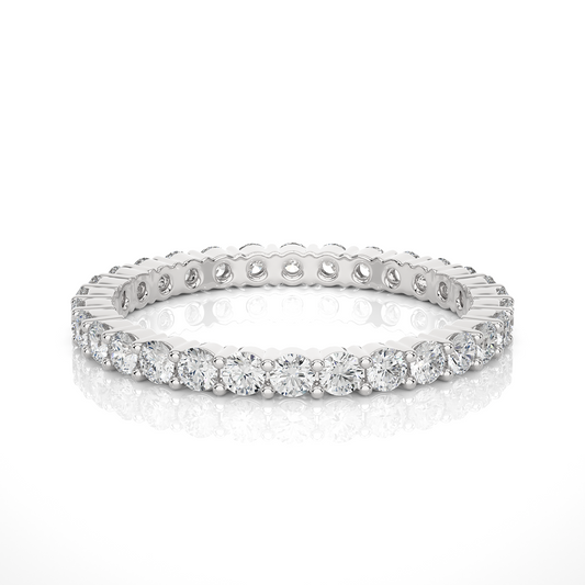 0.90 CT Lab or Natural Diamond  Full Eternity  Round Diamond Wedding Band Luxury Gift