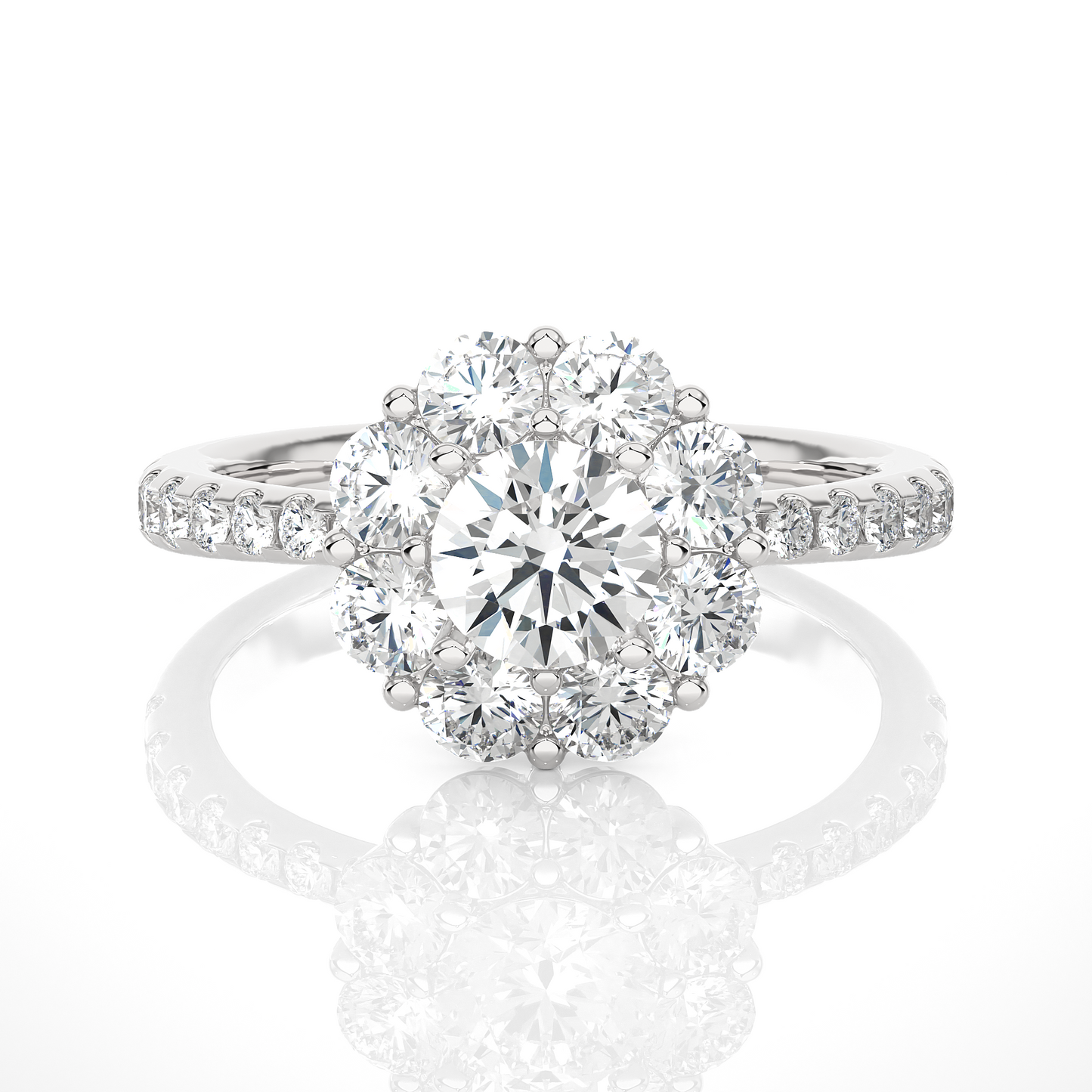 1.64 Carat Round Lab Grown Diamonds Timeless Accented Ring For Her, Also using daily wear
