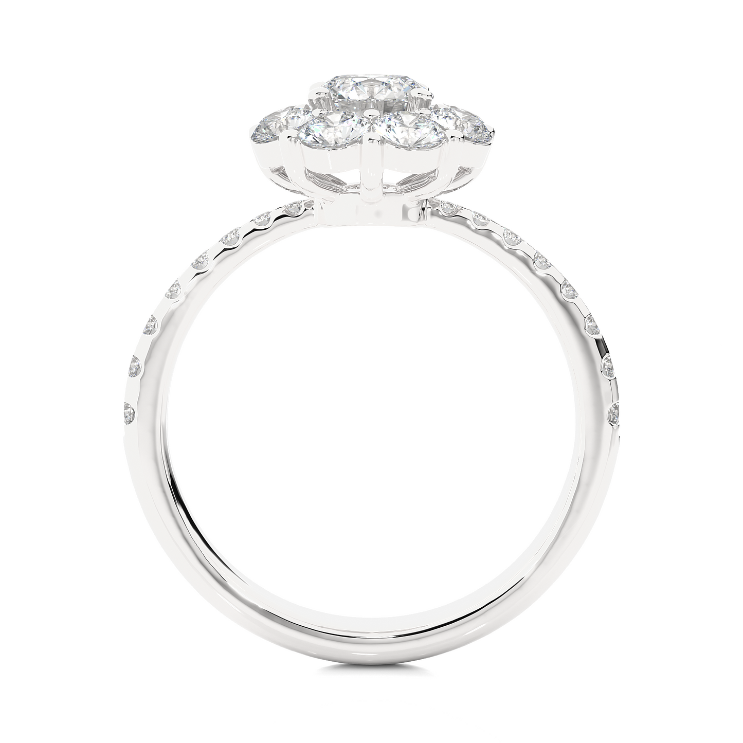 1.64 Carat Round Lab Grown Diamonds Timeless Accented Ring For Her, Also using daily wear